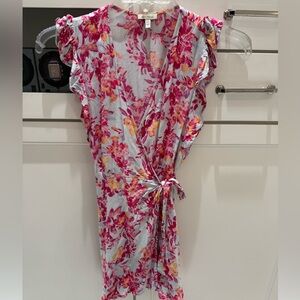 Ella Moss Floral Wrap Dress, size XS, excellent condition